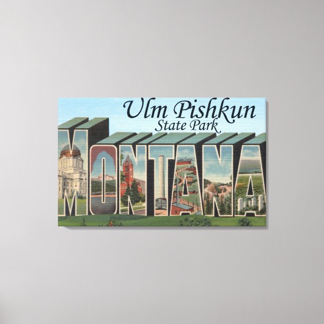 Toile Parc d'état d'Ulm Pishkun, Montana (Recto)