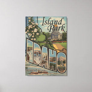 Toile Parc d'île, Idaho - grandes scènes de lettre