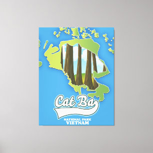 Toile parc national de cat ba carte de voyage vietnam 