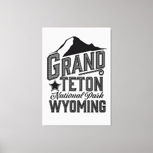 Toile Parc national de Grand Teton, Wyoming Affiche vint