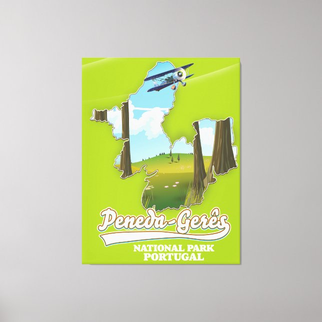 Toile Parc national de Peneda-gerês Carte du Portugal (Recto)