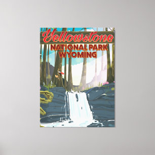 Toile Parc national de Yellowstone, affiche de voyage du