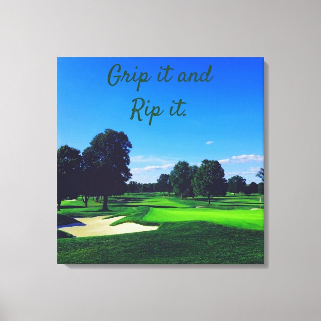 Toile Parcours de golf Grip it et Rip it (Recto)