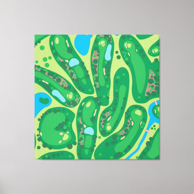 Toile Parcours De Golf Par Golf Vert (Recto)