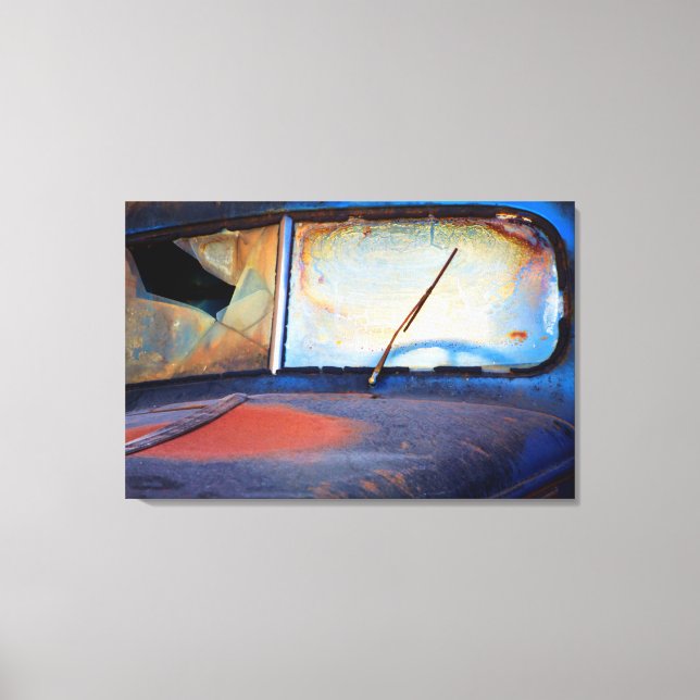 Toile Pare-brise d'un vieux camion rouillé (Recto)