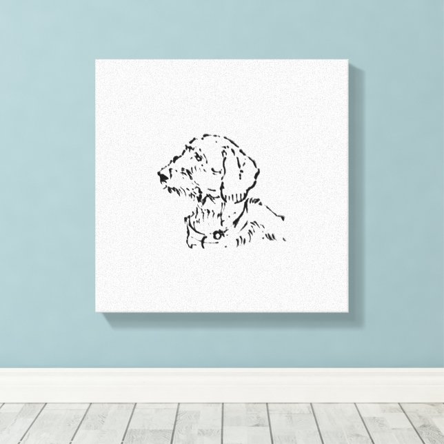 Toile Parent de chien teckel à poil dur (Insitu (Plancher de Bois))