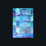 Toile Paris Blues<br><div class="desc">Peinture moderne de Paris au printemps. Pour les amateurs d'architecture française et française. Art original de Nic Squirrell</div>