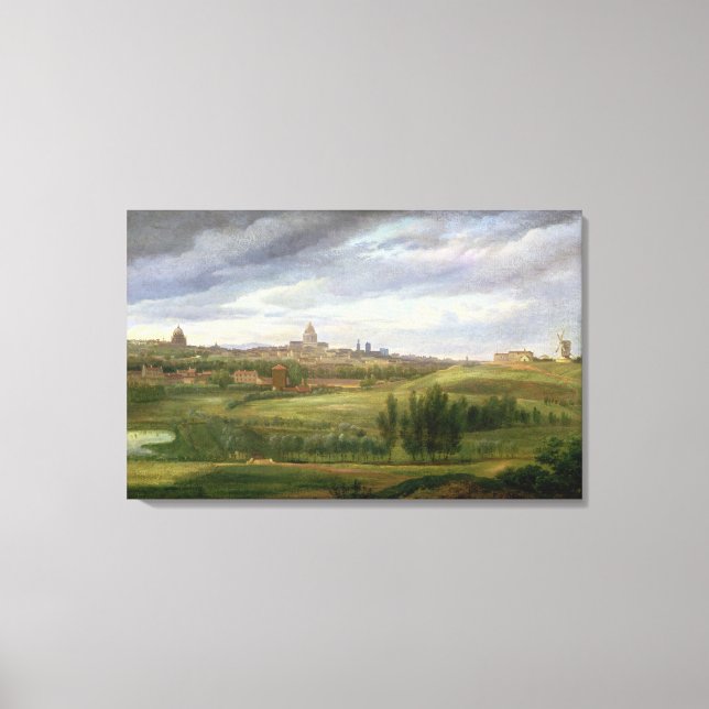 Toile Paris depuis la Butte aux Cailles, Gentilly (Recto)