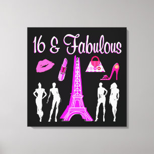 TOILE PARIS INSPIRÉ SWEET 16E ANNIVERSAIRE DESIGN