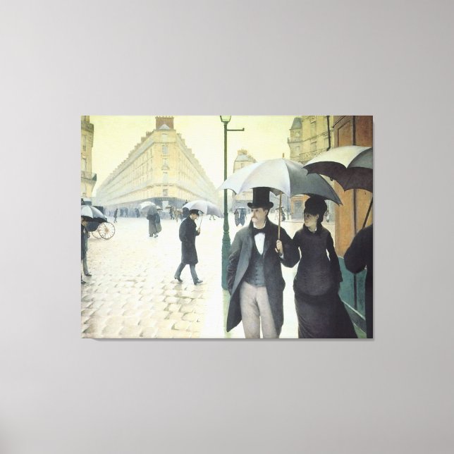 Toile Paris Street, Rainy Day par Caillebotte (Recto)