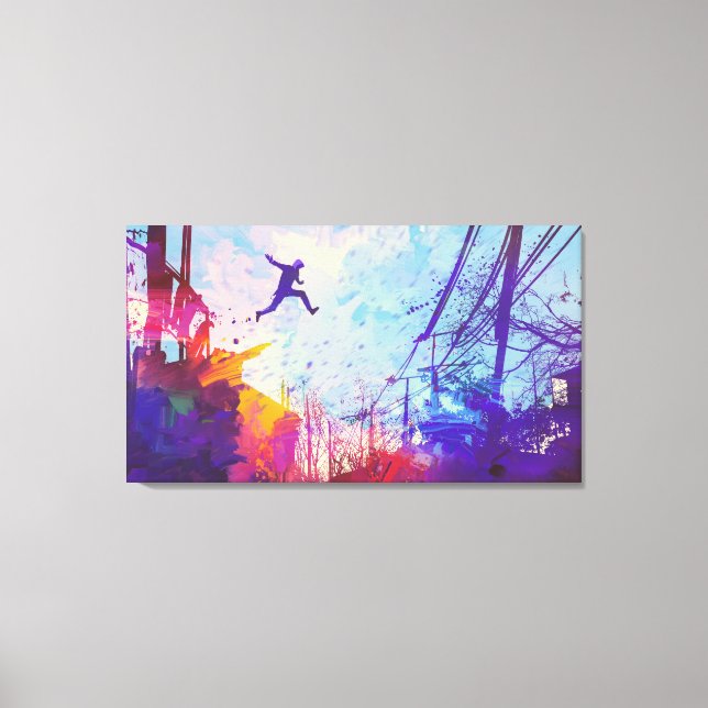 Toile Parkour Urban Free Running Canvas Wall Art (Recto)
