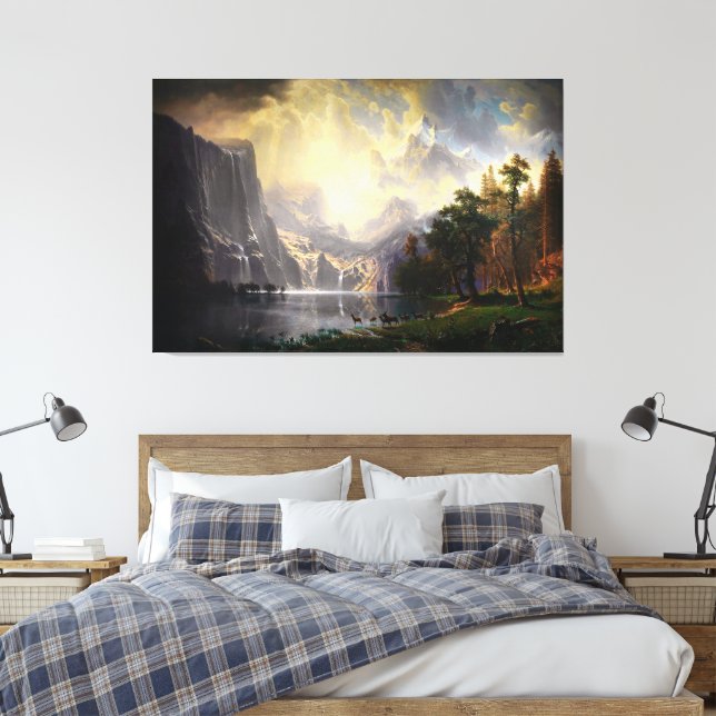 Toile Parmi la Sierra Nevada par Albert Bierstadt (Insitu(Chambre))