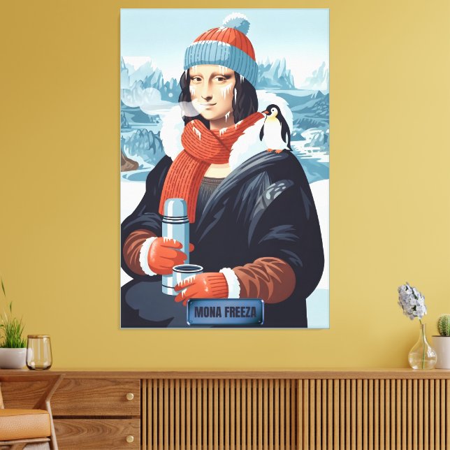Toile Parodie drôle de l'art de Mona (Insitu(Salon))