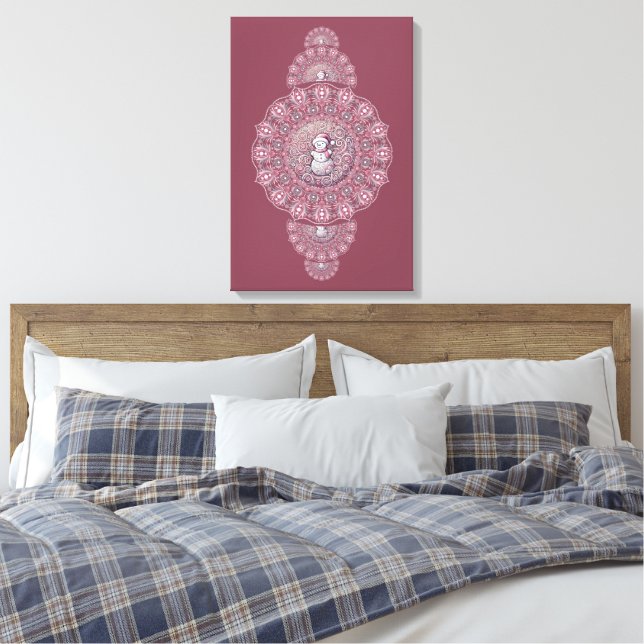 Toile Paroi de mandala ornementale en motoneige (Insitu(Chambre))