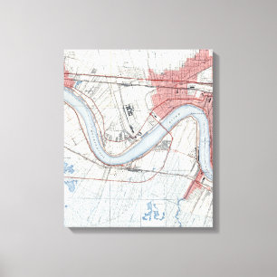 Toile Paroisse vintage de Jefferson de façade d'une