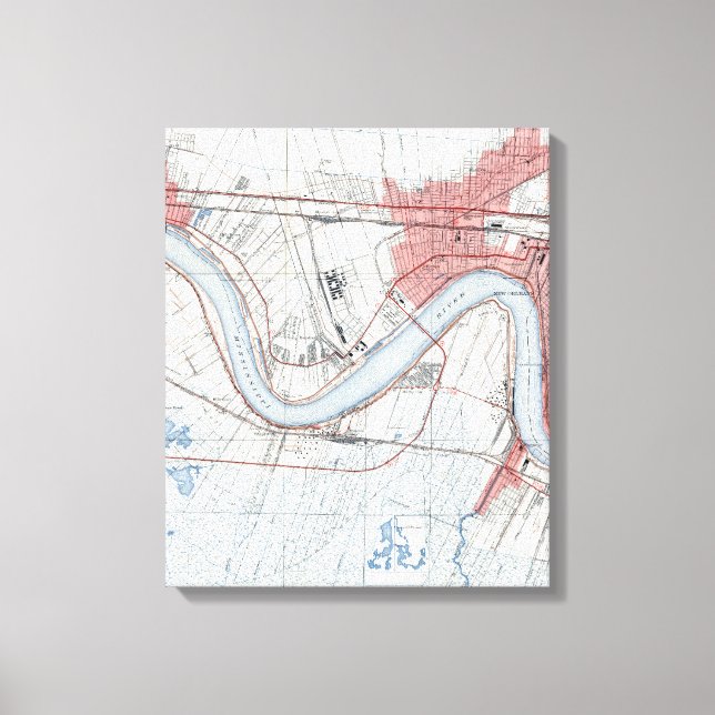 Toile Paroisse vintage de la Nouvelle-Orléans (Recto)