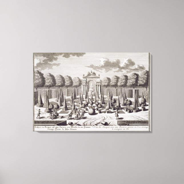 Toile Parterre aux orangers dans le jardin du (Recto)