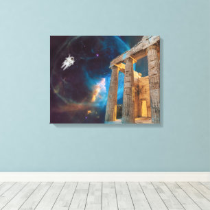 Toile Parthénon Acropole Grèce rencontre l'espace