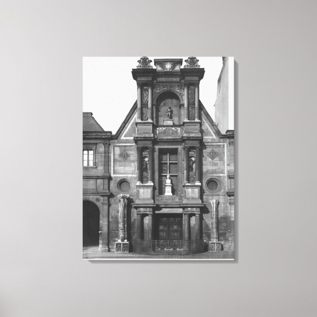 Toile Partie centrale de la façade principale � (Recto)