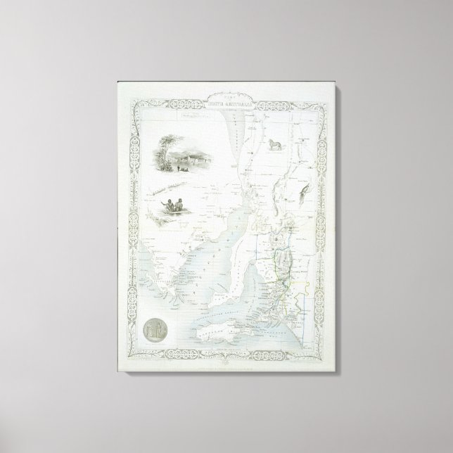 Toile Partie de l'Australie du Sud, tiré d'une série de  (Recto)