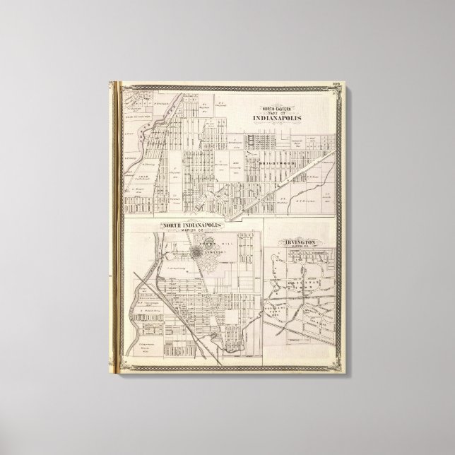Toile Partie nord-est d'Indianapolis (Recto)