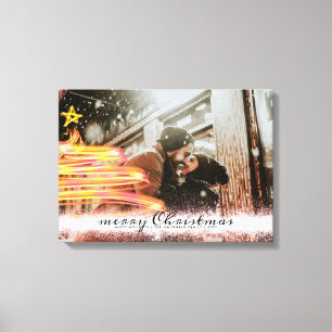 Toile Parties scintillant d'or Llow Christmas Tree Star 