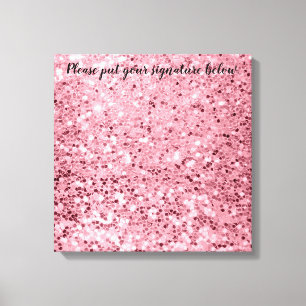 Toile parties scintillant d'or Rose de canvas de 20 po x