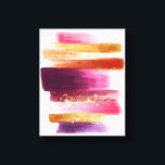 Toile Parties scintillant d'or rose fille Aquarelle Bros<br><div class="desc">Cet élégant design féminin présente des touches d'aquarelle rose,  violet et or. Conçu par Evco Studio www.zazzle.com/store/evcostudio #girly #pink #violet #gold #watercolor #parties scintillant #sparkle #stylish #style #moderne #tendance #tendance #populaire #design #élégant #design #designer #bestseller #bestseller #art #wallart #décoration #décoration #cadeaux #chic #accueil #bureau #travail #école</div>