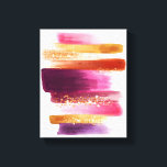 Toile Parties scintillant d'or rose fille Aquarelle Bros<br><div class="desc">Cet élégant design féminin présente des touches d'aquarelle rose,  violet et or. Conçu par Evco Studio www.zazzle.com/store/evcostudio #girly #pink #violet #gold #watercolor #parties scintillant #sparkle #stylish #style #moderne #tendance #tendance #populaire #design #élégant #design #designer #bestseller #bestseller #art #wallart #décoration #décoration #cadeaux #chic #accueil #bureau #travail #école</div>