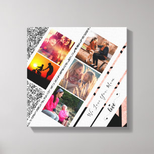 Toile Parties scintillant d'or rose moderne pour votre m