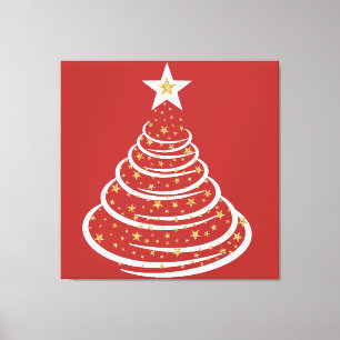 Toile Parties scintillant minimaliste d'or Arbres de Noë