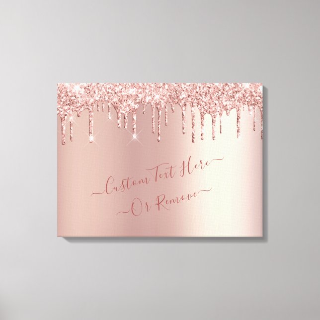 Toile Parties scintillant rose Gold Blush - Ajouter du t (Recto)