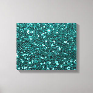 Toile Parties scintillantes turquoises chics de Faux
