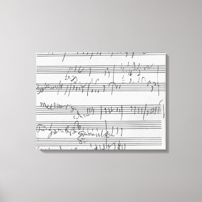 Toile Partition musicale manuscrite (Recto)