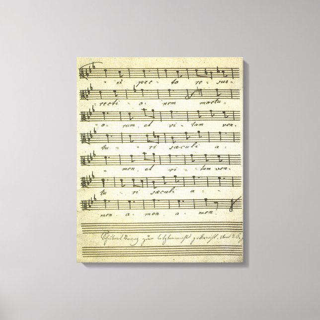 Toile Partition musicale vintage, partition musicale ant (Recto)