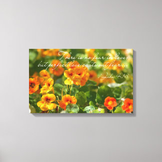 Toile Pas de peur dans l'amour Bible Verse Christian Flo