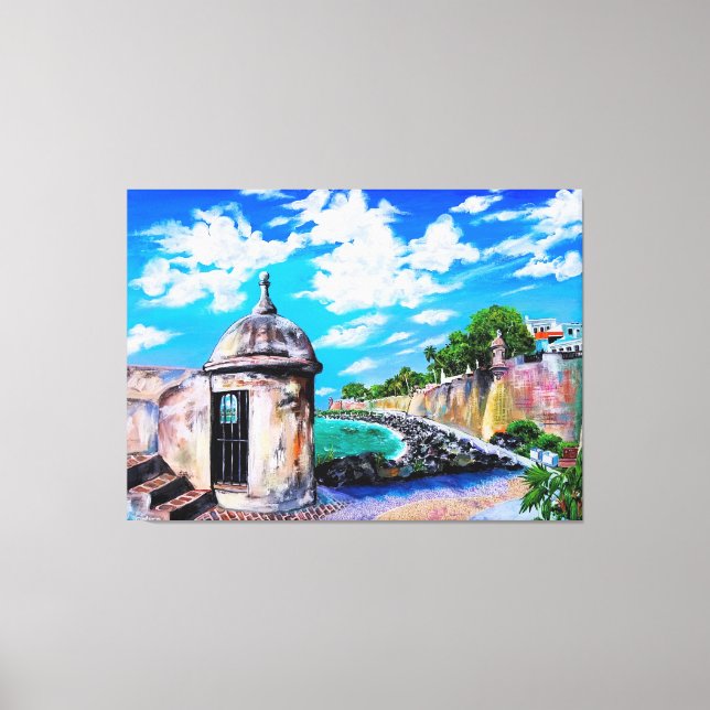 Toile Paseo del Morro, Vieux San Juan, Porto Rico Canvas (Recto)