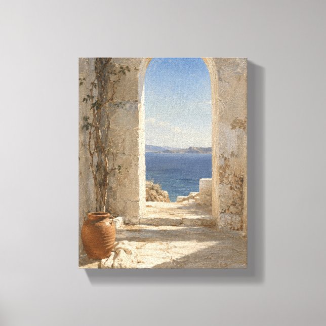 Toile Passage de pierre égéenne – Art côtier grec (Recto)