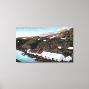 Toile Passage et train de chemin de fer blancs du Yukon