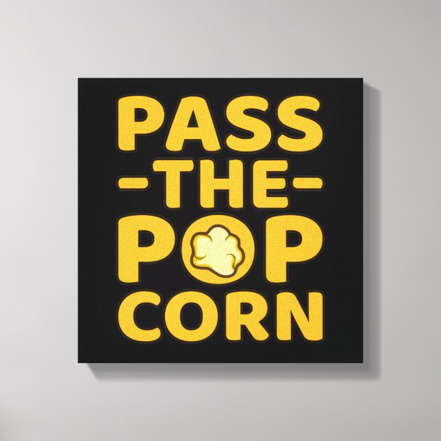 Toile Passez le Popcorn Popcorns Alimentation Aîné Graph (Recto)