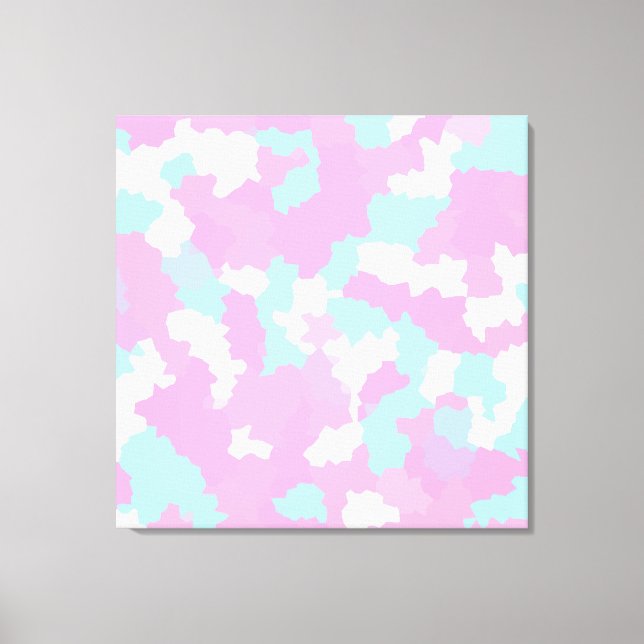 Toile Pastel Camouflage Motif d'art Abstrait (Recto)