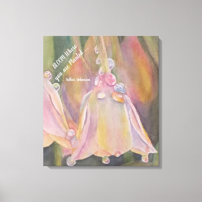 Toile Pastel Dew a laissé tomber les fleurs de cloches e (Recto)