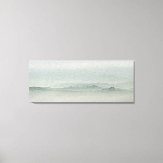 Toile Pastel matin dans la brouillard toscane (Recto)