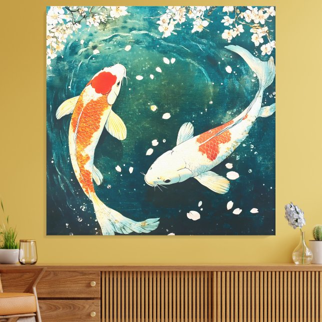 Toile Pastel Spring Koi Blossom (Insitu(Salon))
