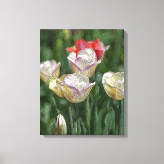 Toile Pastel Tulips (Recto)