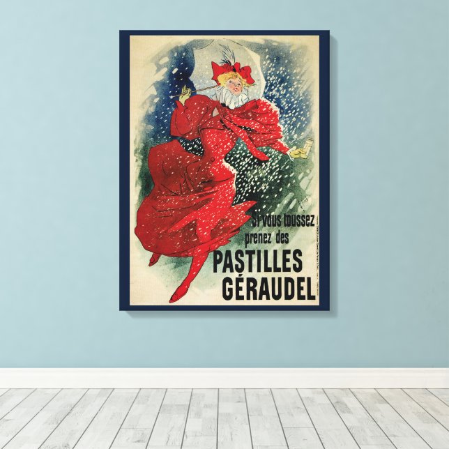 Toile Pastilles Geraudel contre la toux Art Nouveau vint (Insitu (Plancher de Bois))