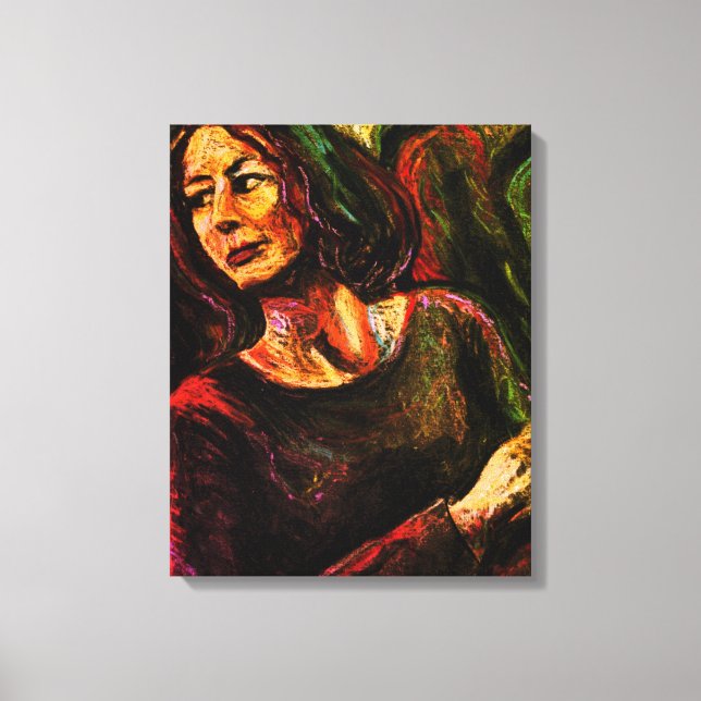 Toile Pâte à huile peinte d'une femme dans un train (Recto)
