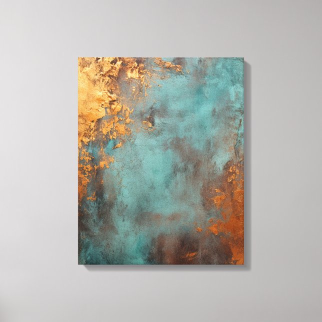 Toile Patina de cuivre métallique rustique (Recto)