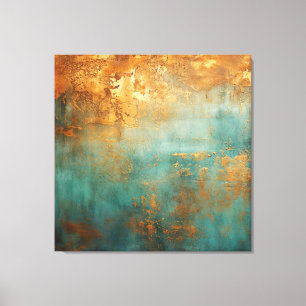 Toile Patina de cuivre métallique rustique