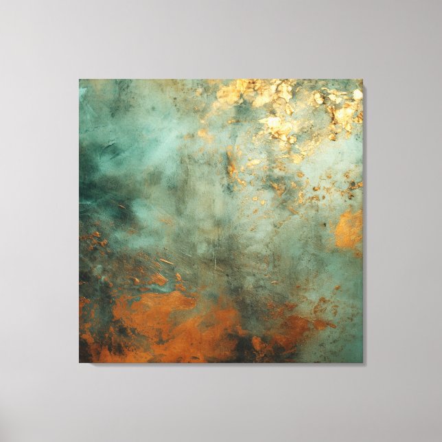 Toile Patina de cuivre métallique rustique (Recto)
